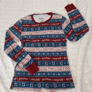 Harry Potter Gryffindor Long sleeve Nightshirt Pajama Top Medium Cozy Winter